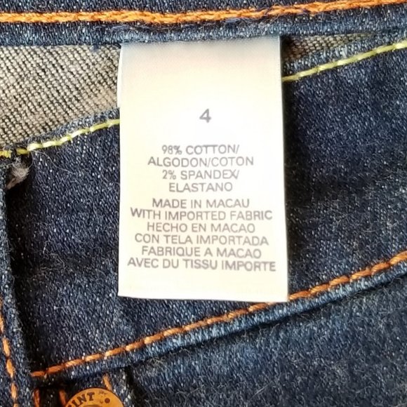 TINT Low rise Dark Blue Denim Jeans w/Gold Stitch sz 4 - Picture 11 of 16